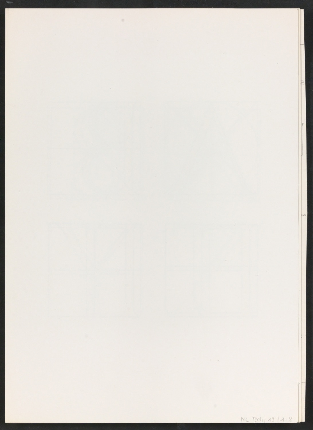 Montierte Entwürfe, Satzvorlagen und Probedrucke von Illustrationen für Das Alphabet des Damianus Moyllus — Blatt 16