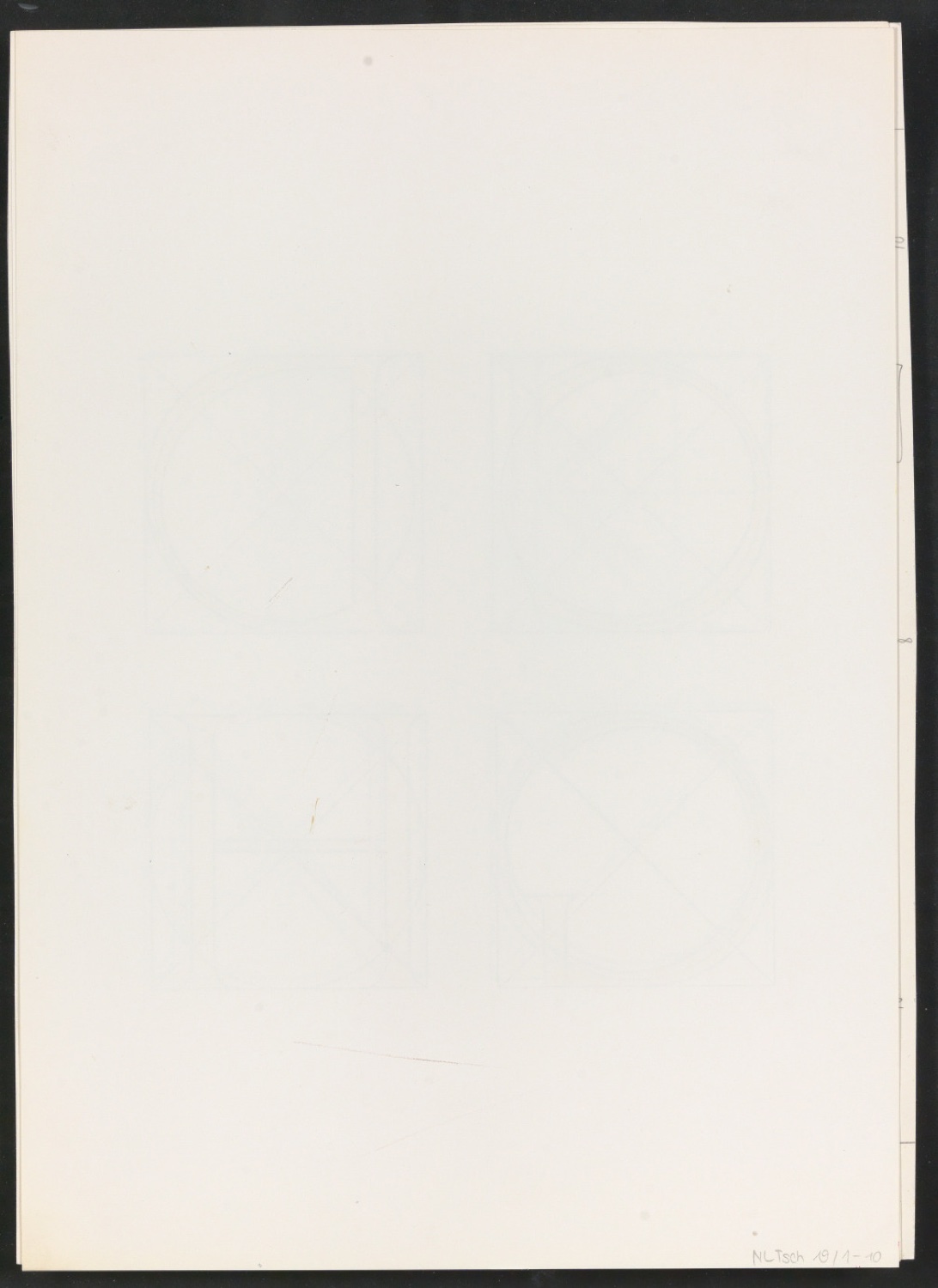 Montierte Entwürfe, Satzvorlagen und Probedrucke von Illustrationen für Das Alphabet des Damianus Moyllus — Blatt 20