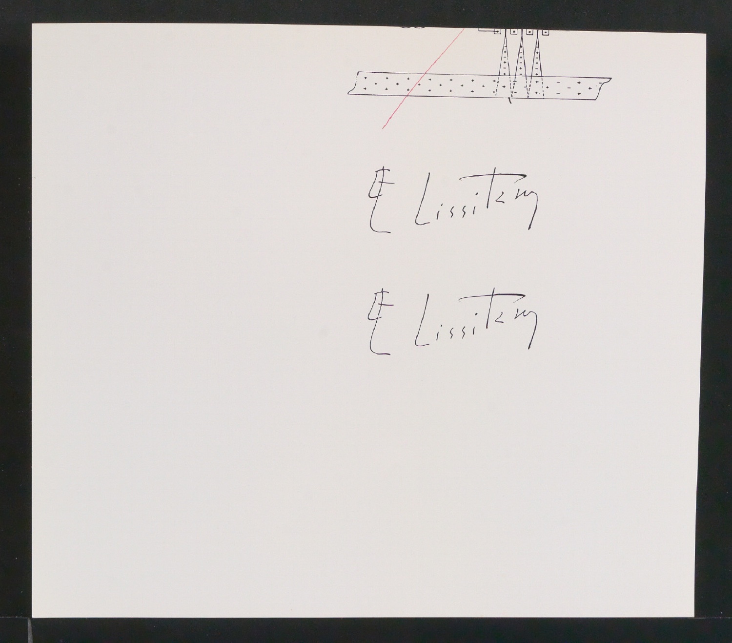 Mappe mit Vorarbeiten zu Werke und Aufsätze über El Lissitzky (1890-1941) — Blatt 7