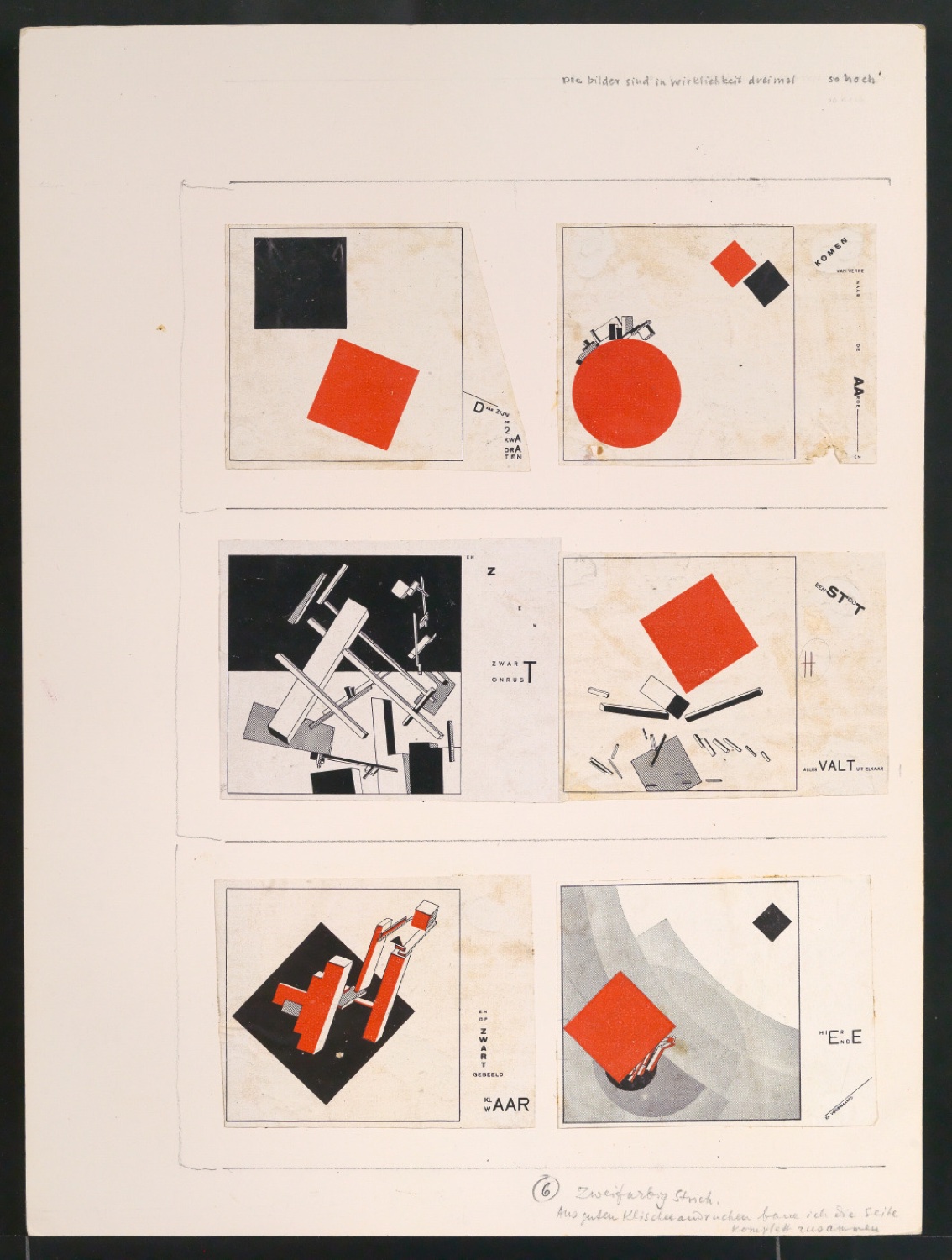Mappe mit Vorarbeiten zu Werke und Aufsätze über El Lissitzky (1890-1941) — Blatt 20