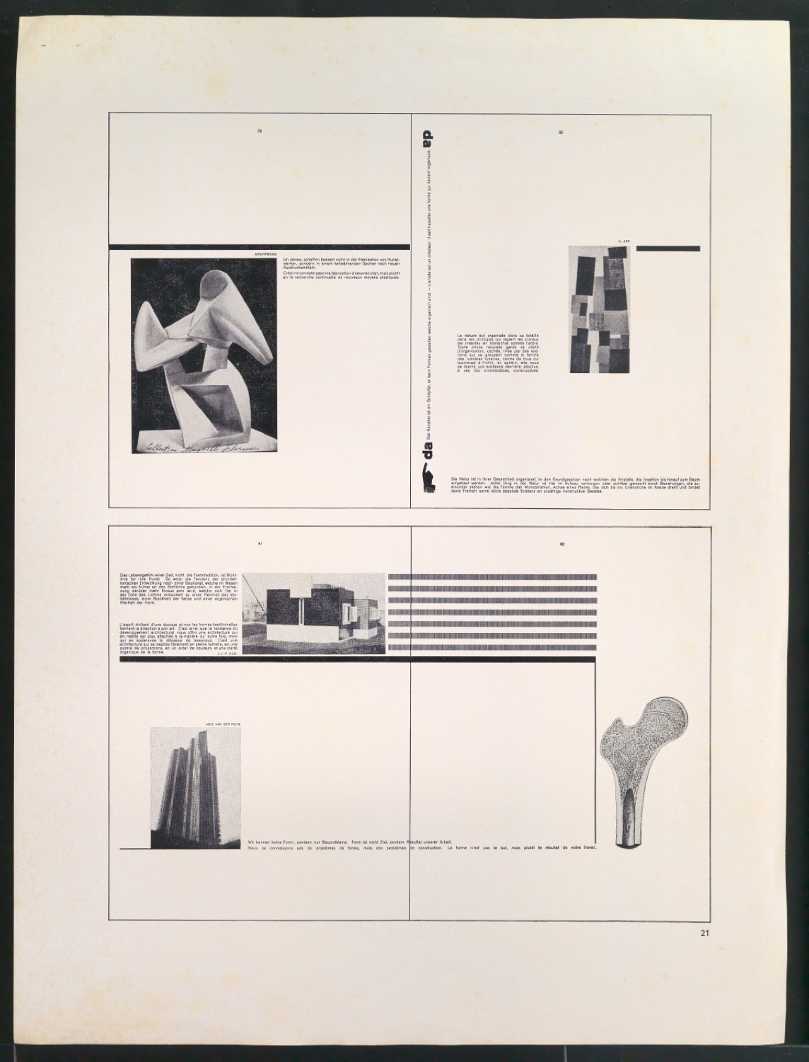 Mappe mit Vorarbeiten zu Werke und Aufsätze über El Lissitzky (1890-1941) — Blatt 80