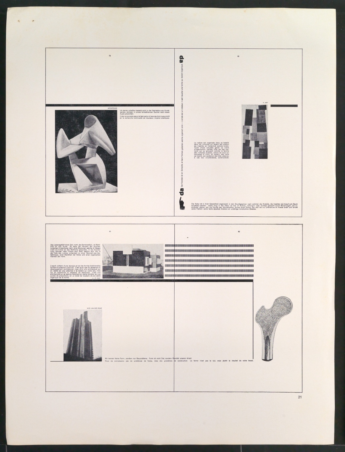 Mappe mit Vorarbeiten zu Werke und Aufsätze über El Lissitzky (1890-1941) — Blatt 82