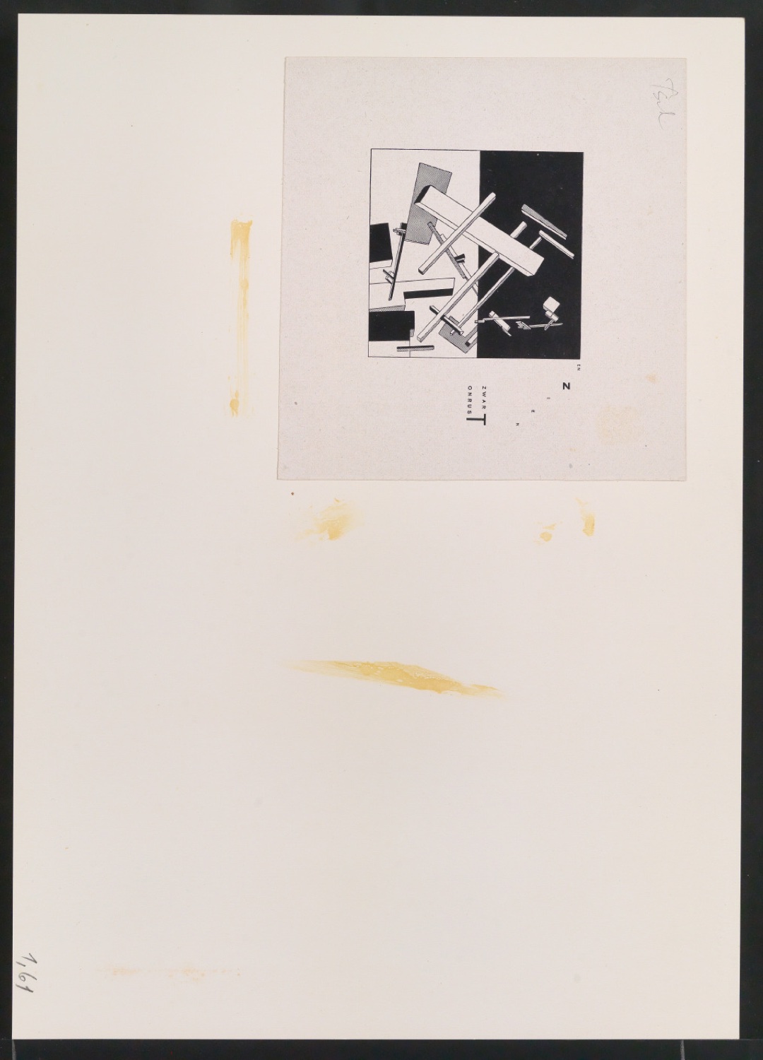 Mappe mit Vorarbeiten zu Werke und Aufsätze über El Lissitzky (1890-1941) — Blatt 116