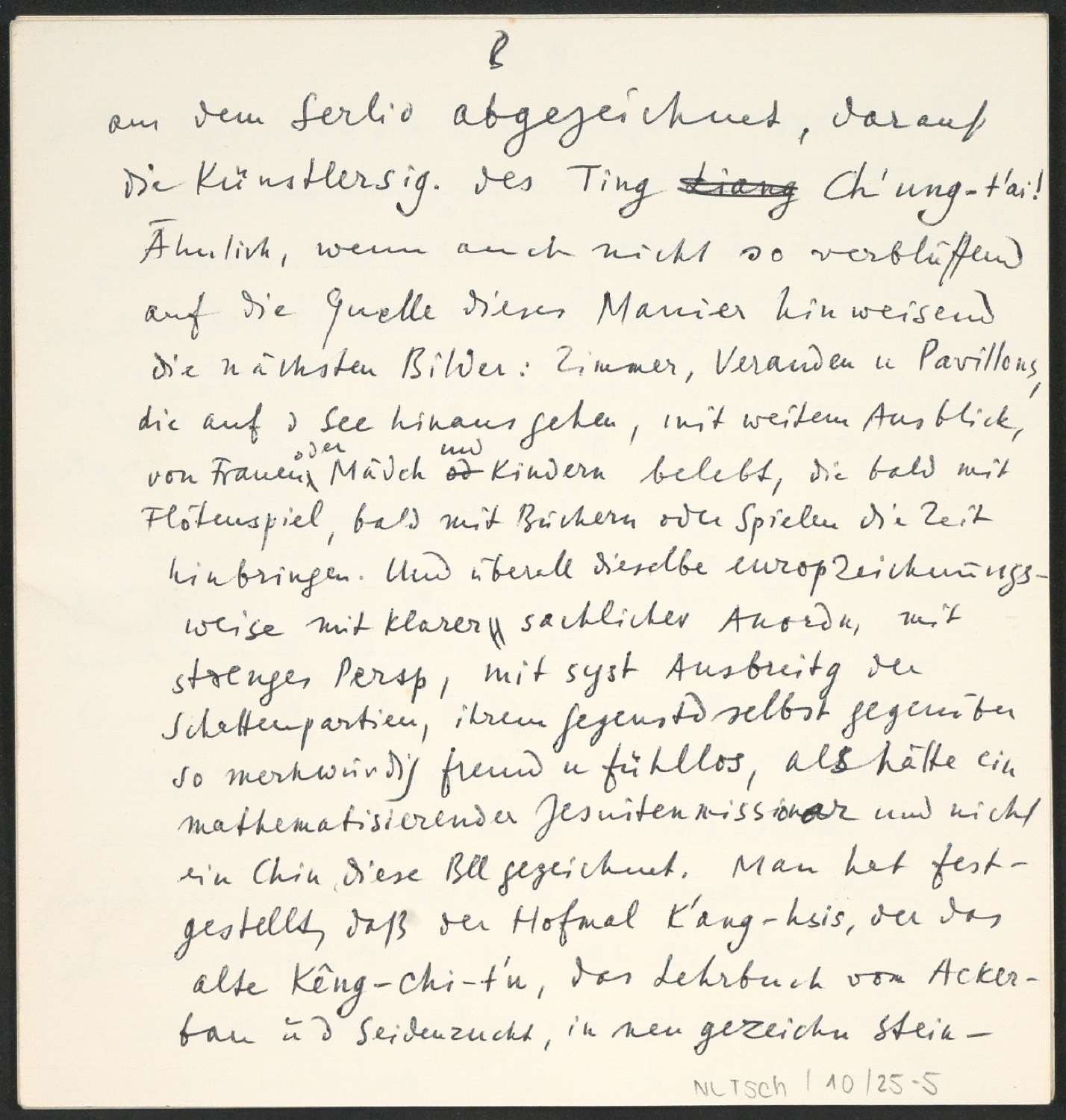 Arbeitsnotizen zu In Su-Chou um 1740: 15 Ku-Su-Drucke — Blatt 10