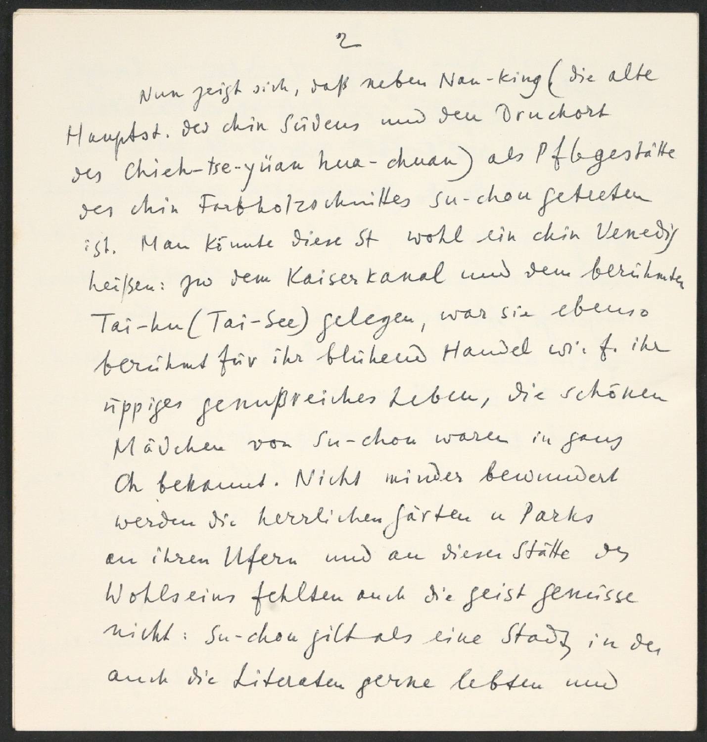Arbeitsnotizen zu In Su-Chou um 1740: 15 Ku-Su-Drucke — Blatt 11
