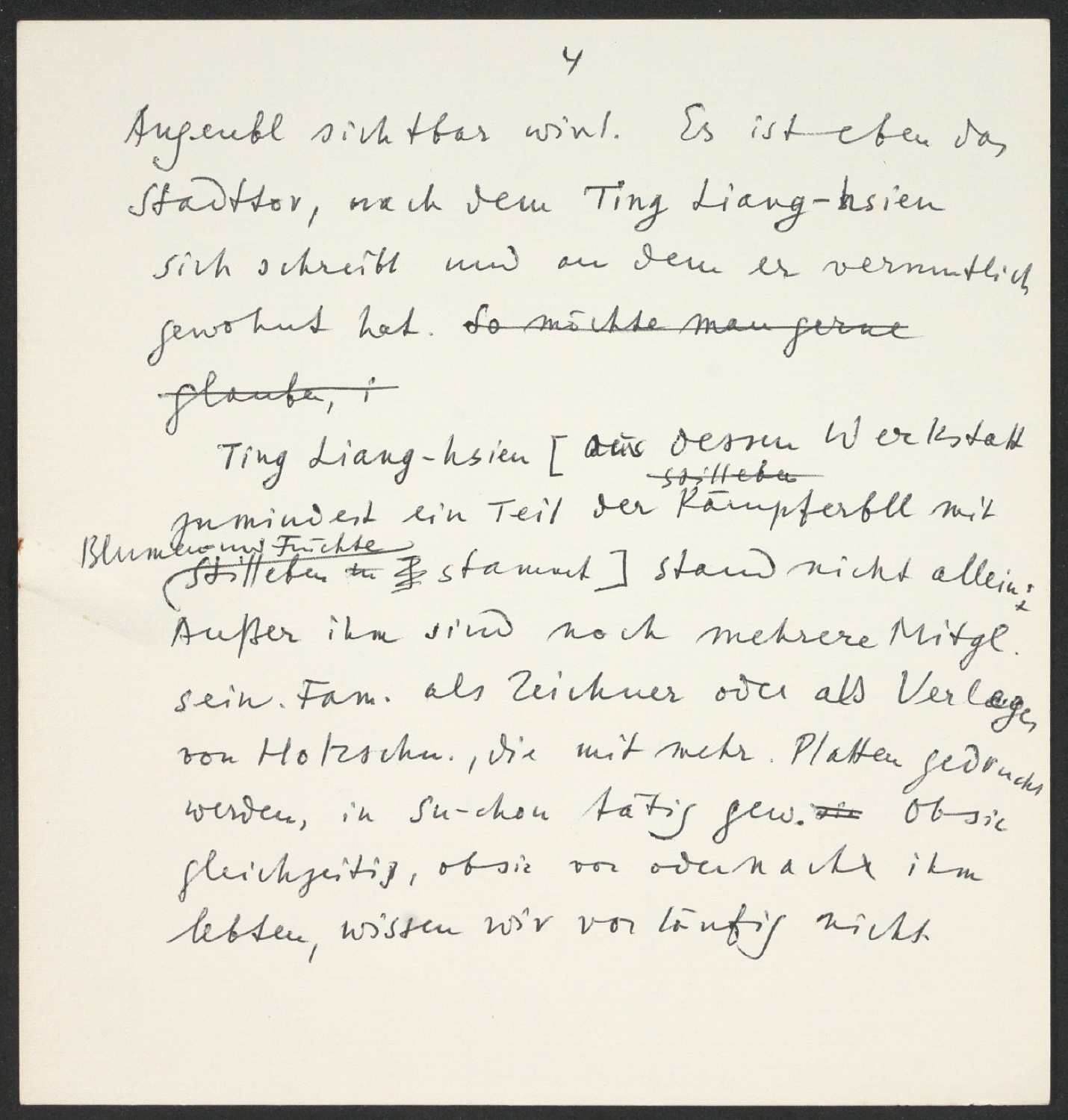 Arbeitsnotizen zu In Su-Chou um 1740: 15 Ku-Su-Drucke — Blatt 17