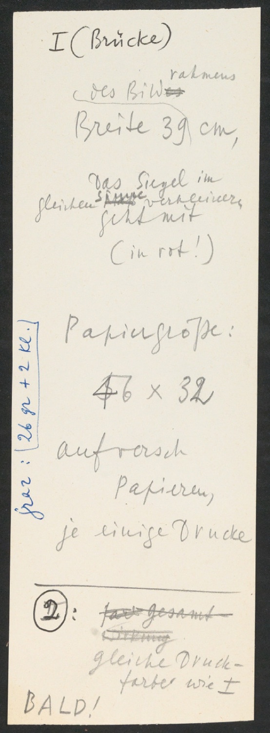 Arbeitsnotizen zu In Su-Chou um 1740: 15 Ku-Su-Drucke — Blatt 57