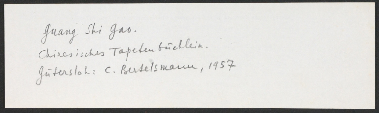 Arbeitsnotizen zu In Su-Chou um 1740: 15 Ku-Su-Drucke — Blatt 63