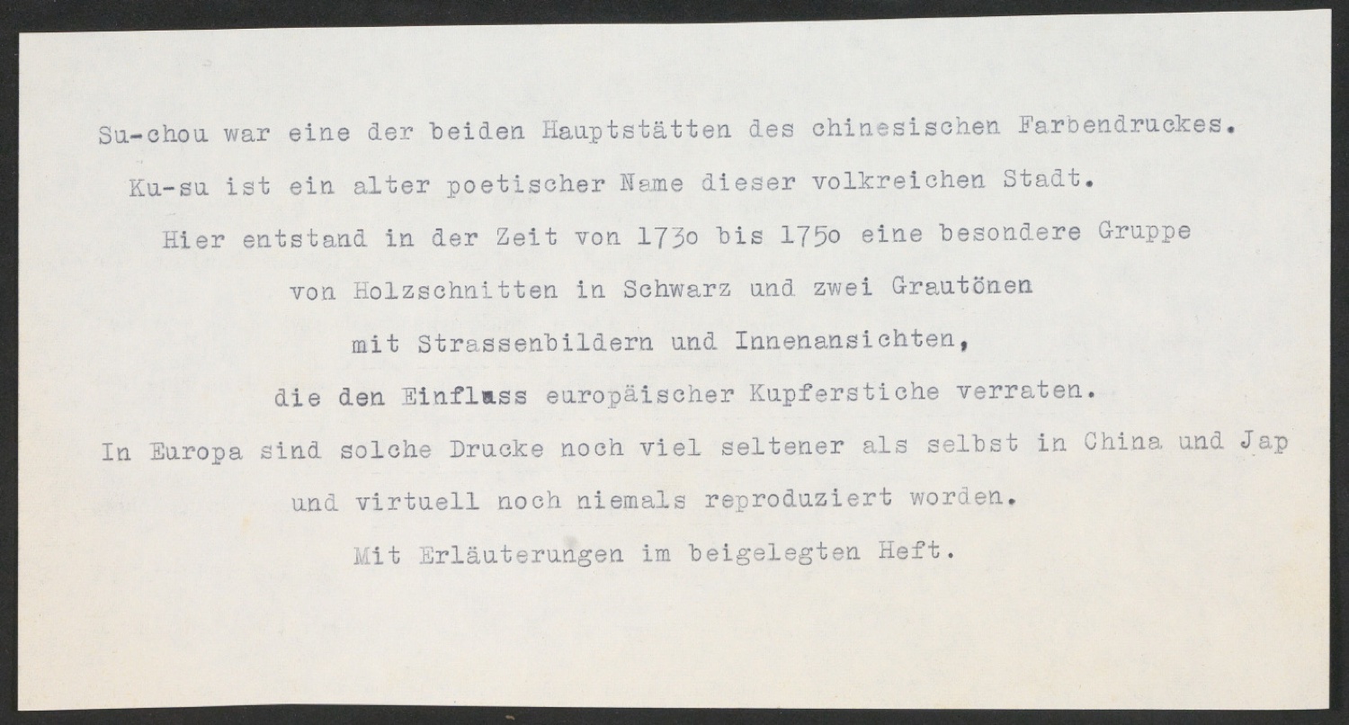 Arbeitsnotizen zu In Su-Chou um 1740: 15 Ku-Su-Drucke — Blatt 73
