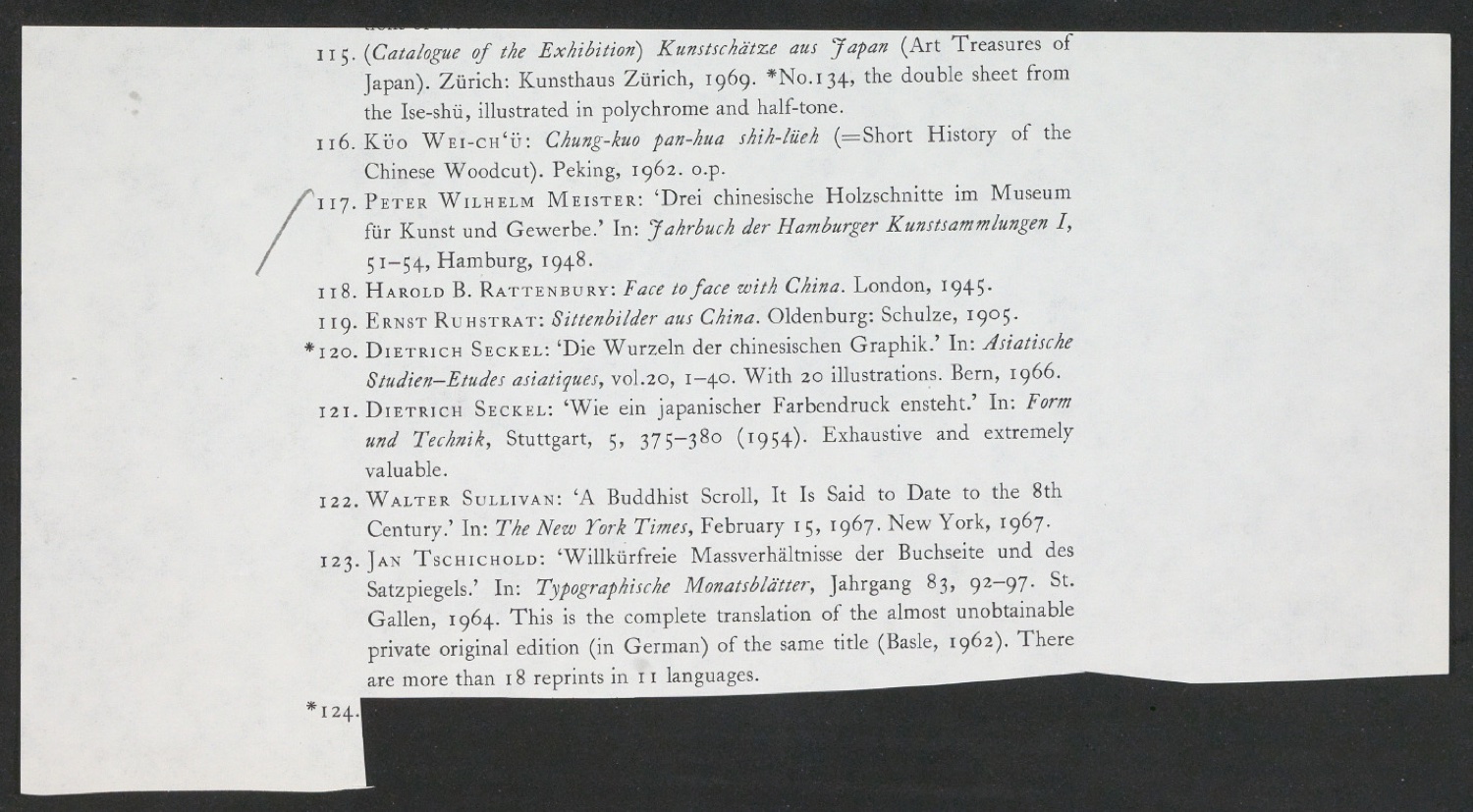 Arbeitsnotizen zu In Su-Chou um 1740: 15 Ku-Su-Drucke — Blatt 85