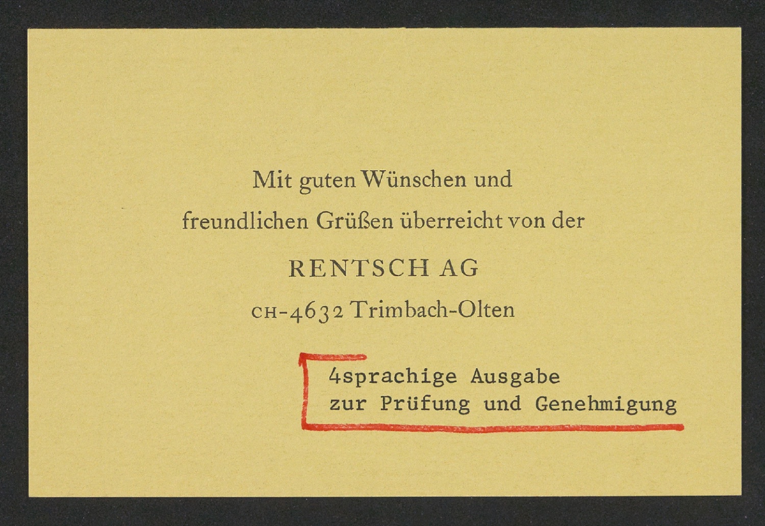Mappe mit Sammlung von Transparentfolien mit aufgedrucktem Firmenzeichen für Georg-Rentsch-Söhne — Blatt 3