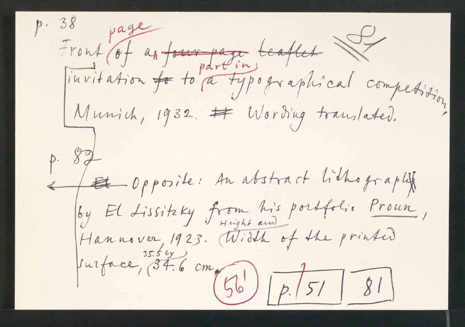 Arbeitsmaterial für Asymmetric Typography und Die unsymmetrische Satzweise — Blatt 5