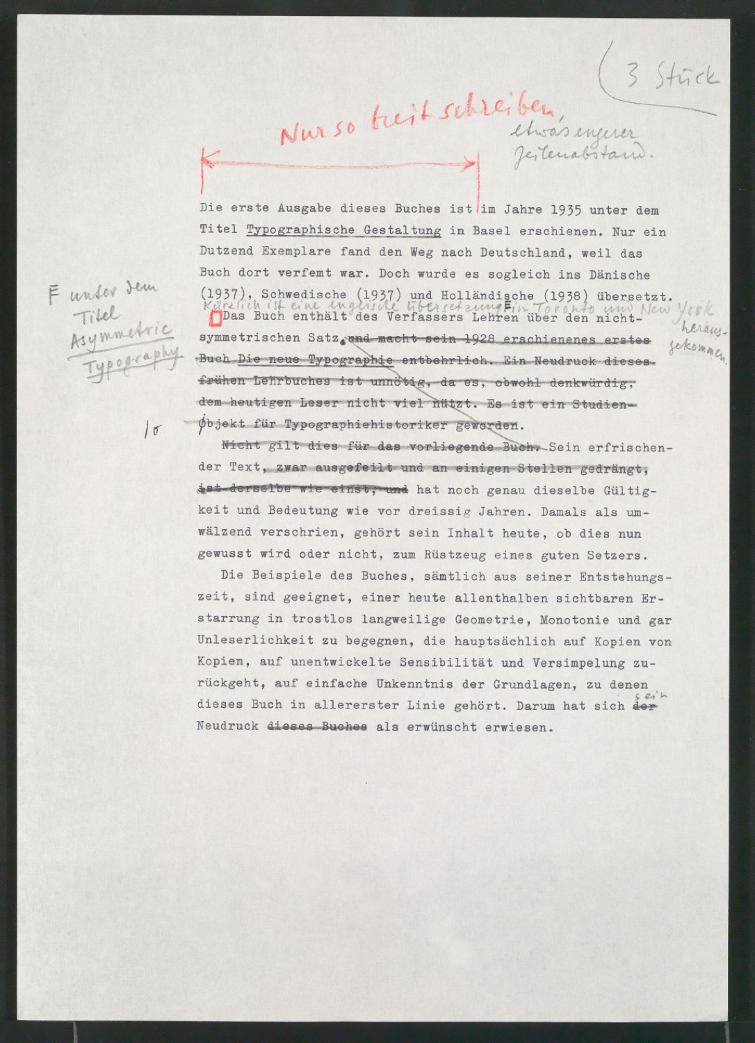 Arbeitsmaterial für Asymmetric Typography und Die unsymmetrische Satzweise — Blatt 13