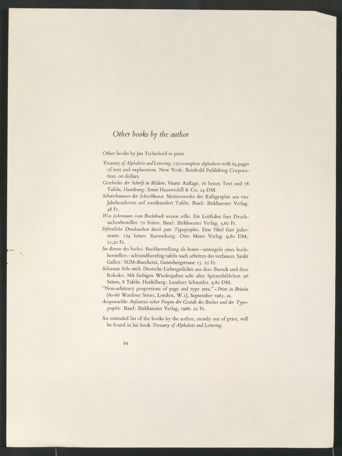 Arbeitsmaterial für Asymmetric Typography und Die unsymmetrische Satzweise — Blatt 37