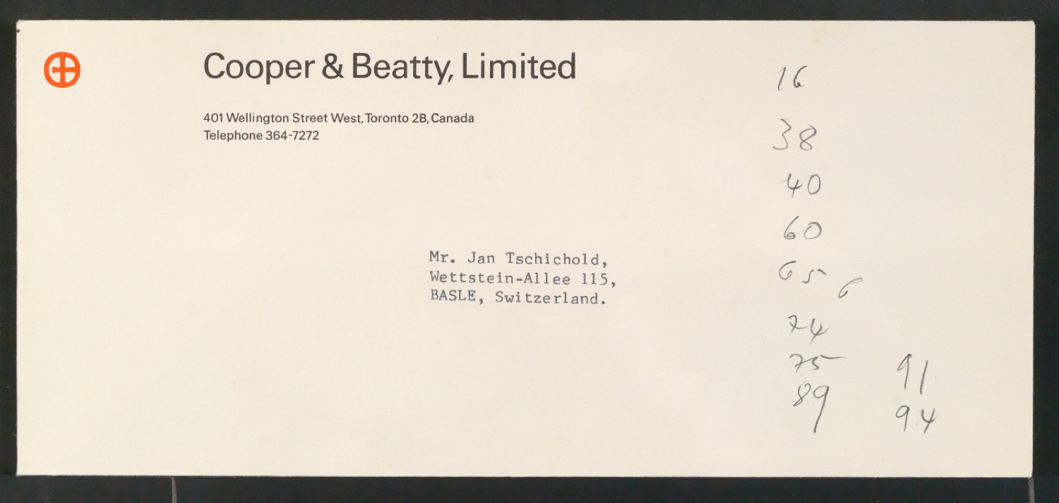 Arbeitsmaterial für Asymmetric Typography und Die unsymmetrische Satzweise — Blatt 39