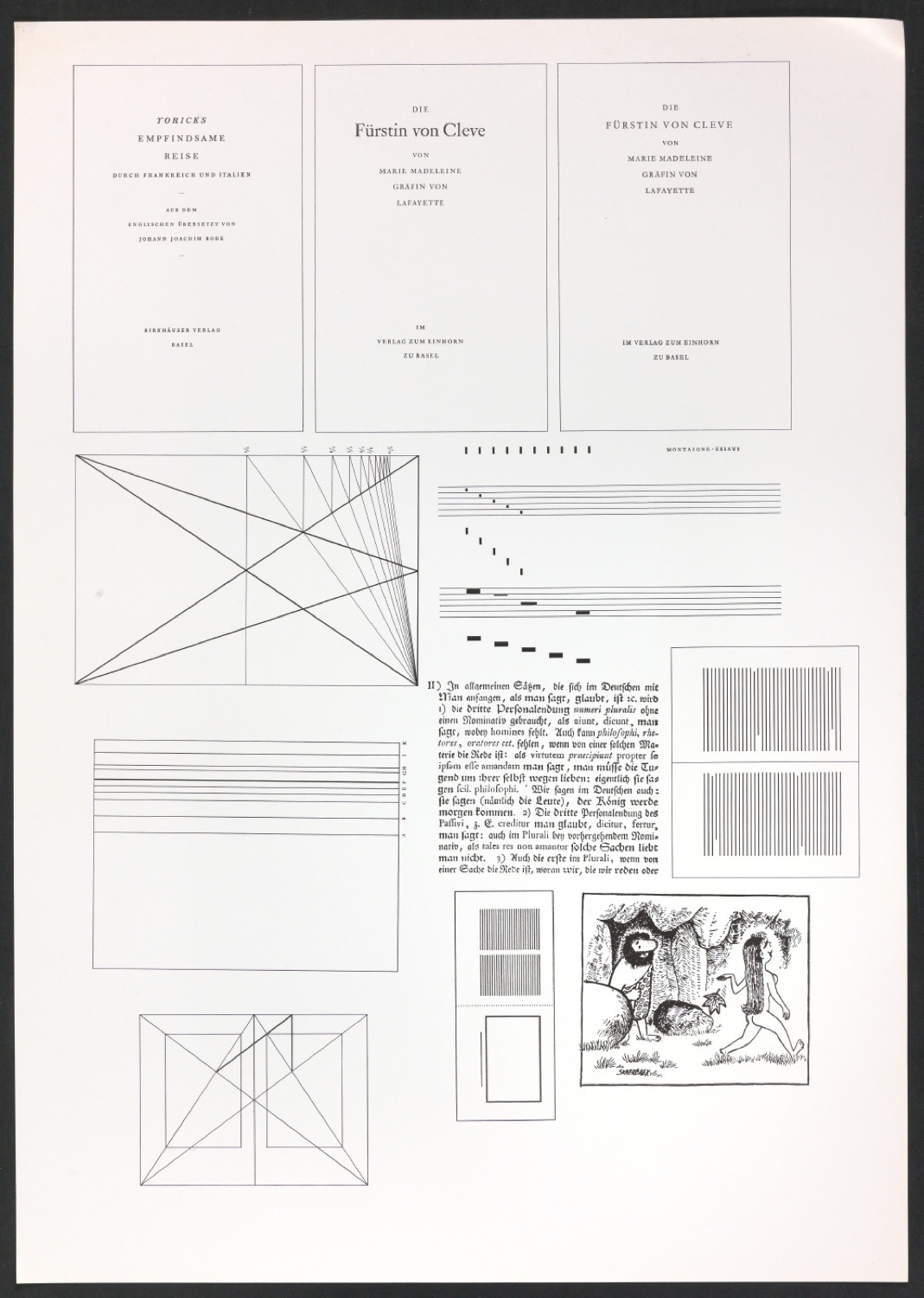 Klischeeabzüge der Illustrationen für Ausgewählte Aufsätze über Fragen der Gestalt des Buches und der Typographie — Blatt 11