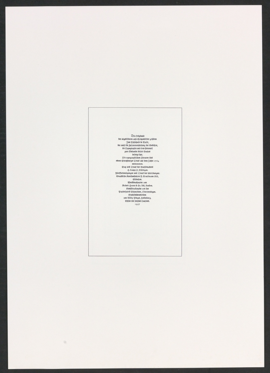 Klischeeabzüge der Illustrationen für Ausgewählte Aufsätze über Fragen der Gestalt des Buches und der Typographie — Blatt 1