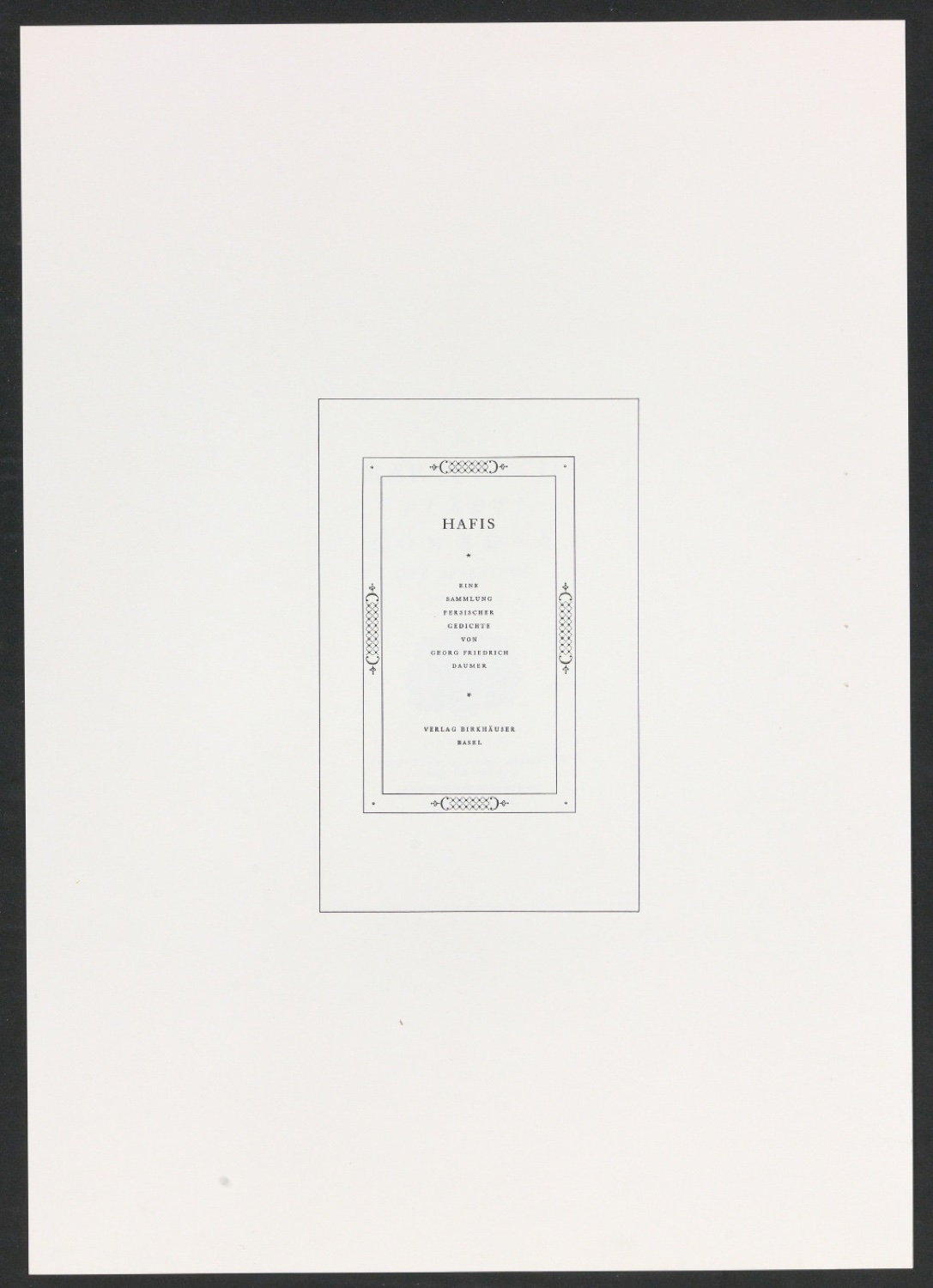 Klischeeabzüge der Illustrationen für Ausgewählte Aufsätze über Fragen der Gestalt des Buches und der Typographie — Blatt 3