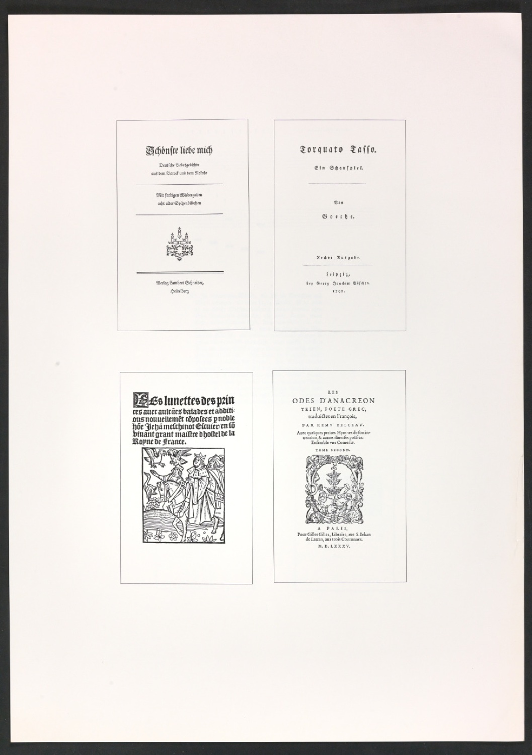 Klischeeabzüge der Illustrationen für Ausgewählte Aufsätze über Fragen der Gestalt des Buches und der Typographie — Blatt 7
