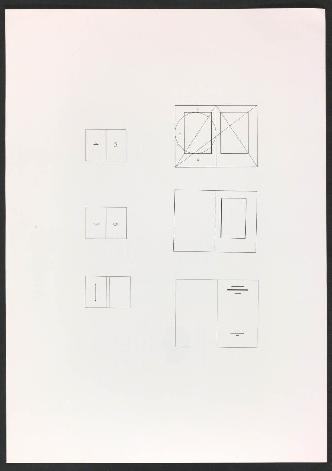 Klischeeabzüge der Illustrationen für Ausgewählte Aufsätze über Fragen der Gestalt des Buches und der Typographie — Blatt 11