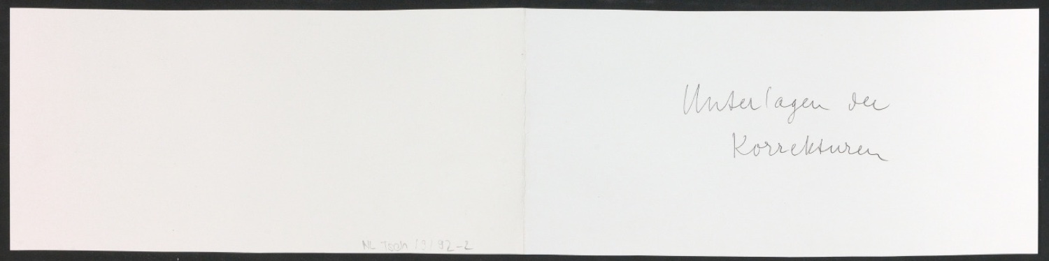 Korrigierte Klischeeabzüge der Illustrationen für Ausgewählte Aufsätze über Fragen der Gestalt des Buches und der Typographie — Blatt 1