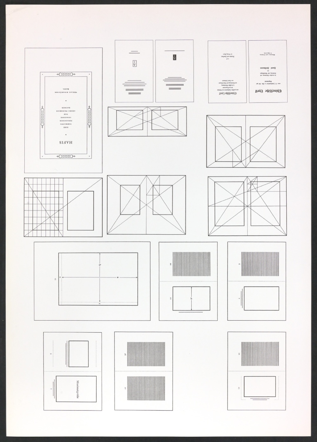 Klischeeabzüge der Illustrationen für Ausgewählte Aufsätze über Fragen der Gestalt des Buches und der Typographie — Blatt 41