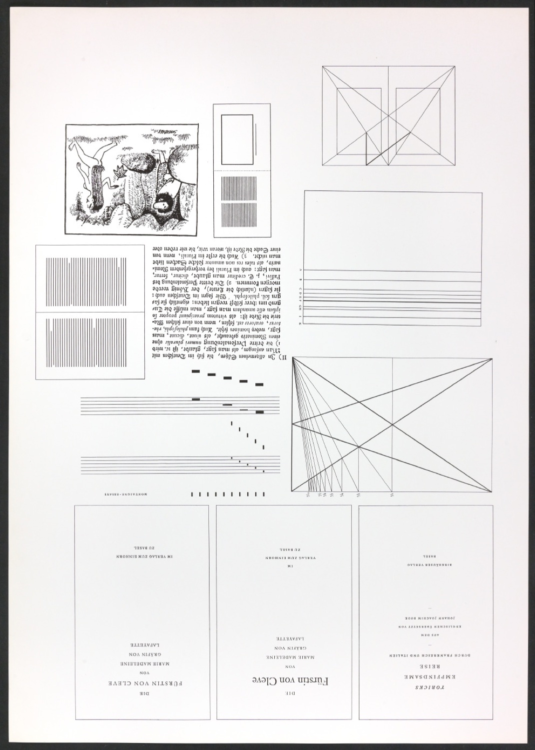 Klischeeabzüge der Illustrationen für Ausgewählte Aufsätze über Fragen der Gestalt des Buches und der Typographie — Blatt 47