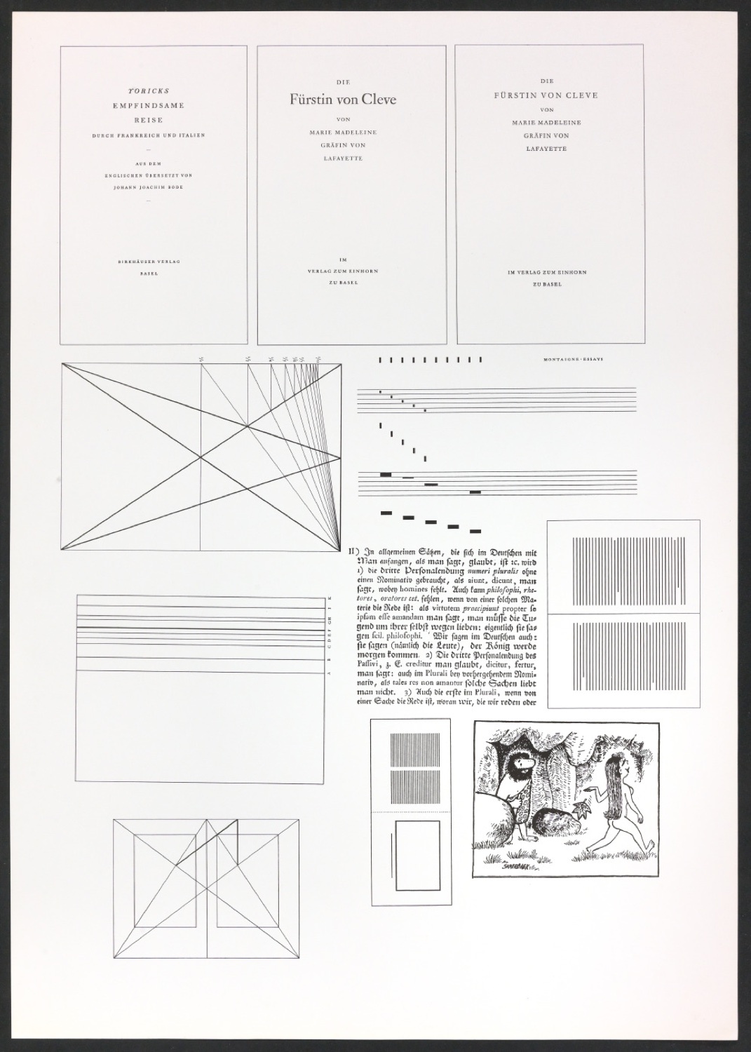 Klischeeabzüge der Illustrationen für Ausgewählte Aufsätze über Fragen der Gestalt des Buches und der Typographie — Blatt 49