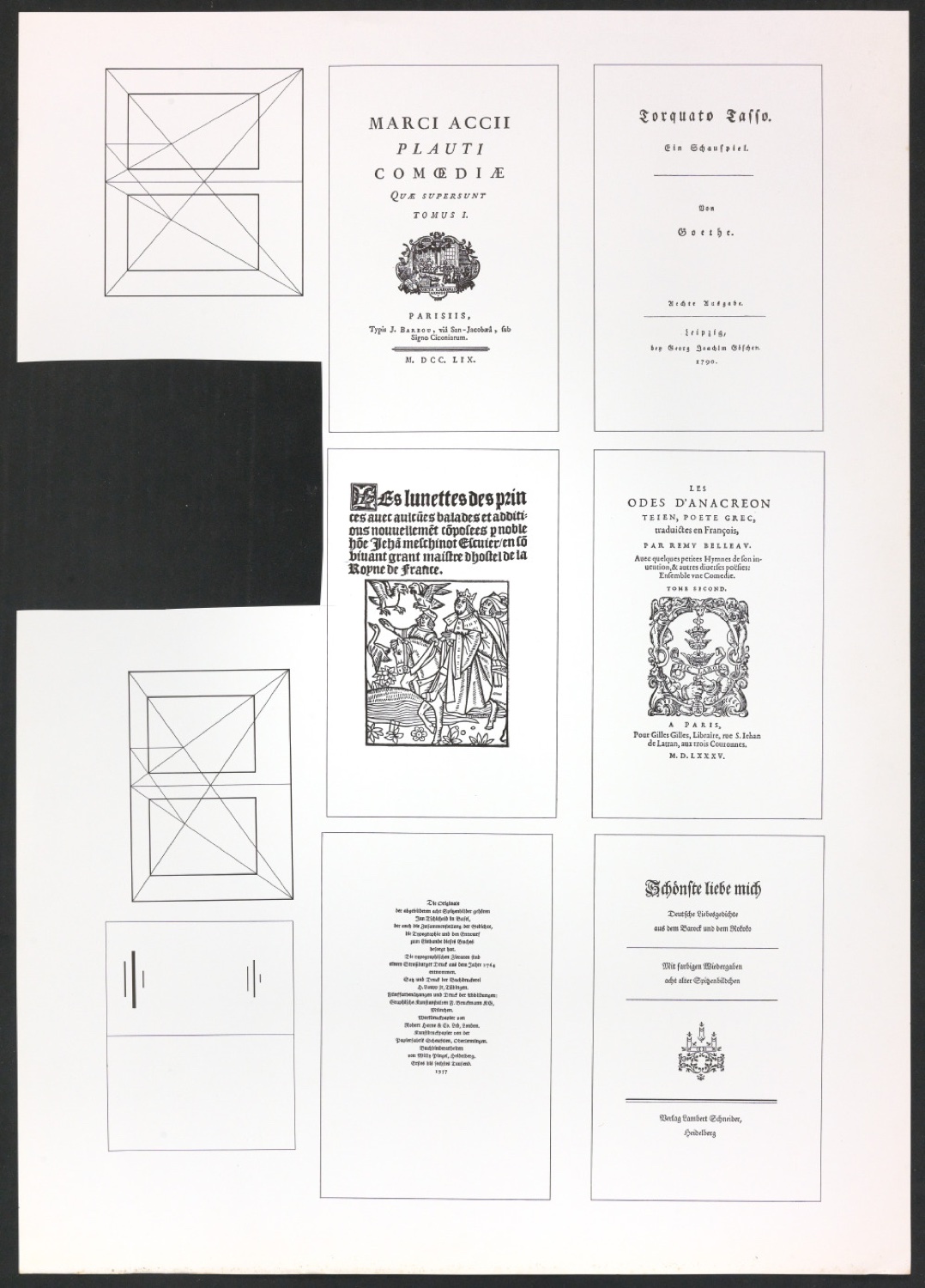 Klischeeabzüge der Illustrationen für Ausgewählte Aufsätze über Fragen der Gestalt des Buches und der Typographie — Blatt 51