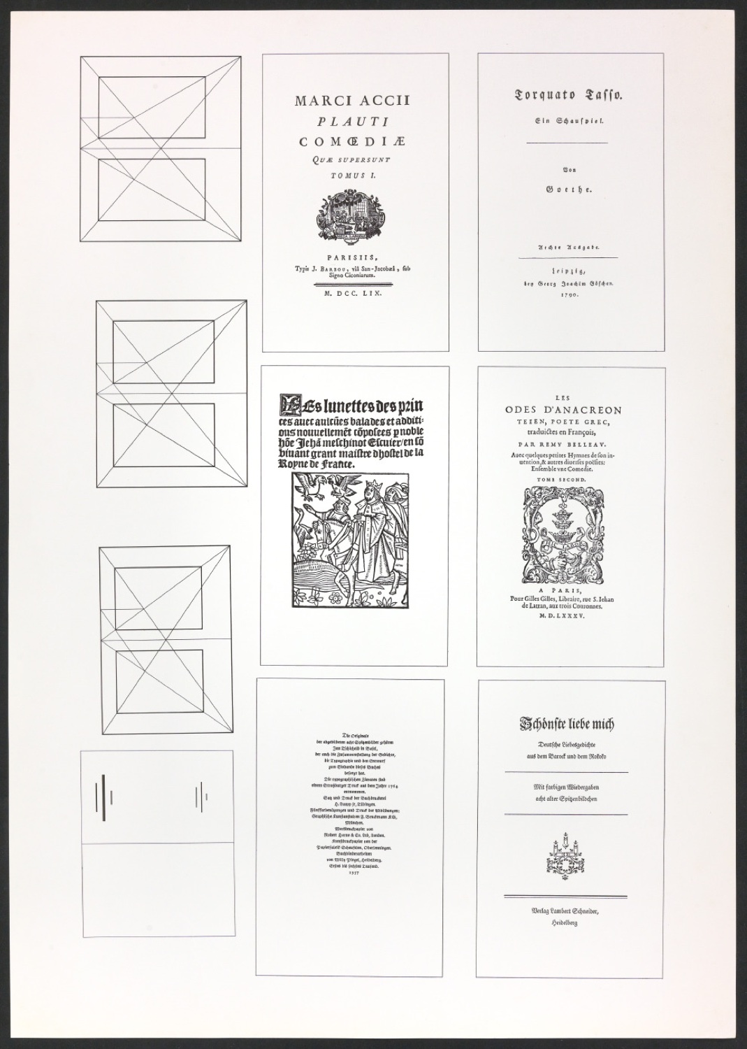 Klischeeabzüge der Illustrationen für Ausgewählte Aufsätze über Fragen der Gestalt des Buches und der Typographie — Blatt 53