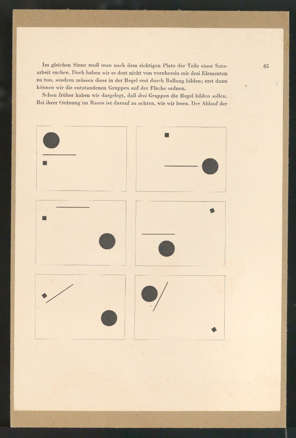 Konvolut Arbeitsmaterial zu Asymmetric Typography — Blatt 3