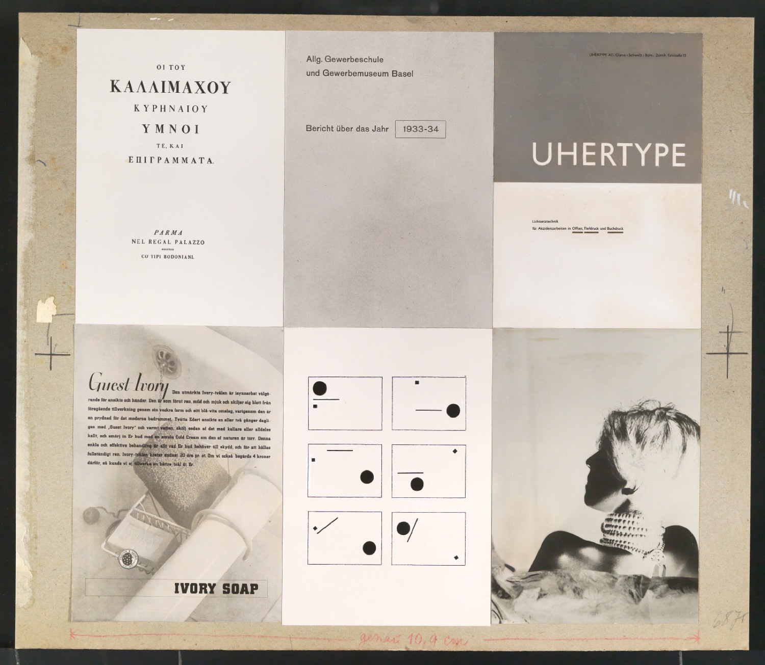 Konvolut Arbeitsmaterial zu Asymmetric Typography — Blatt 7
