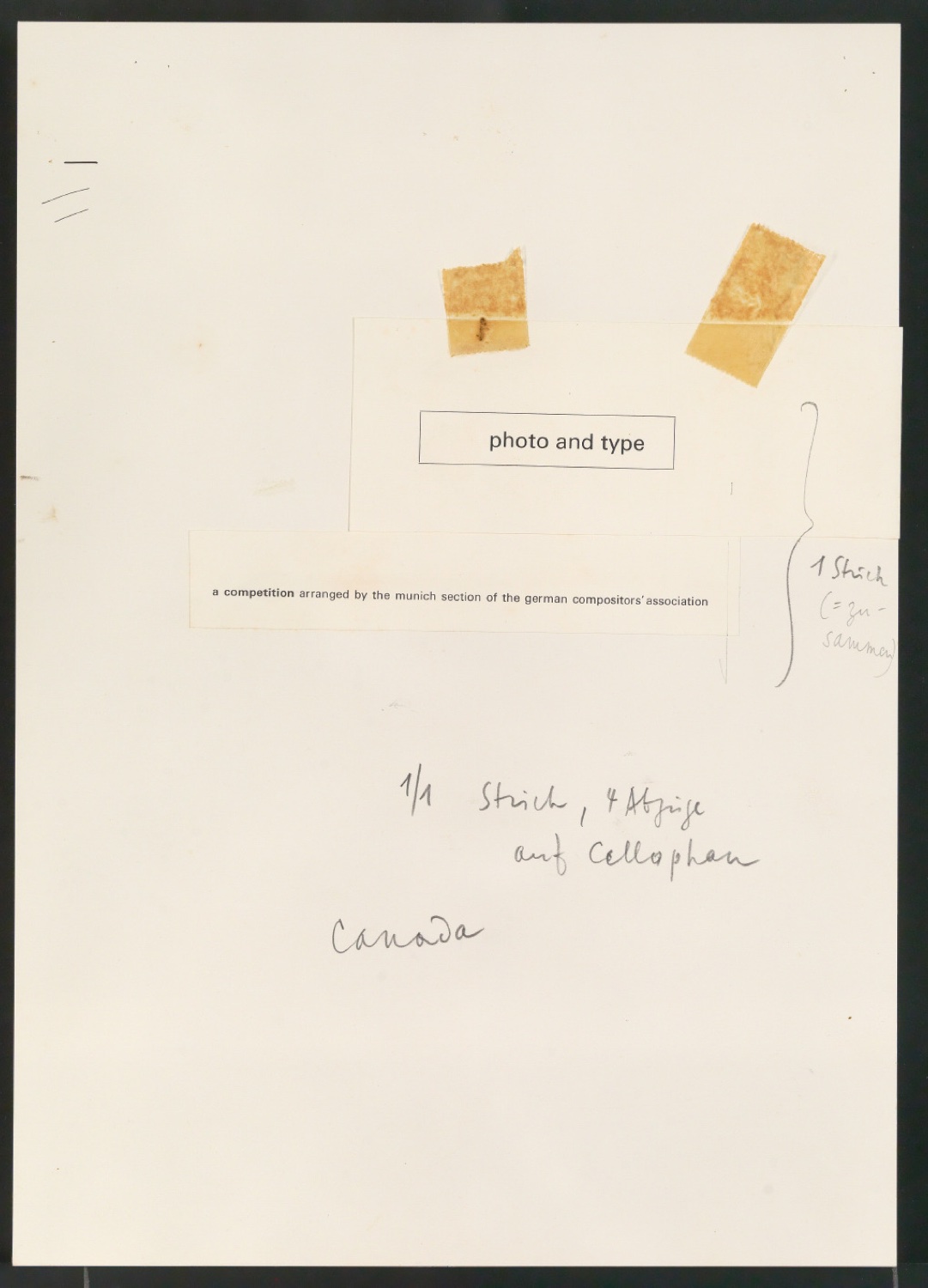 Konvolut Arbeitsmaterial zu Asymmetric Typography — Blatt 23