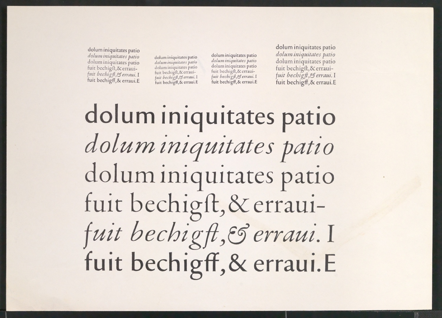 Fotokopien von Sabon-Entwürfen, Skizzen und korrigierte Ausschnitte aus Reproduktionen der Sabon — Blatt 65