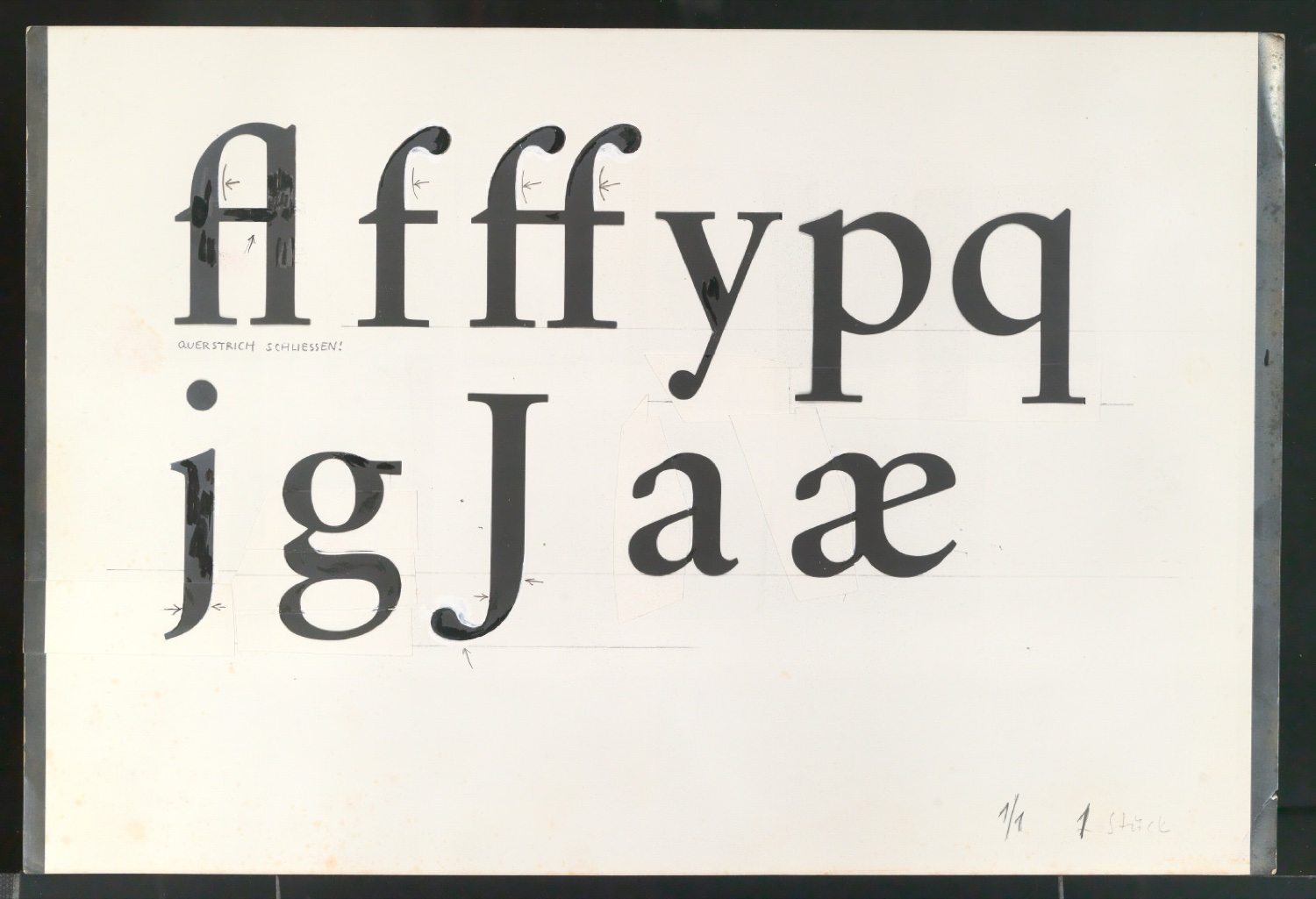 Klebeentwürfe für Sabon — Blatt 45