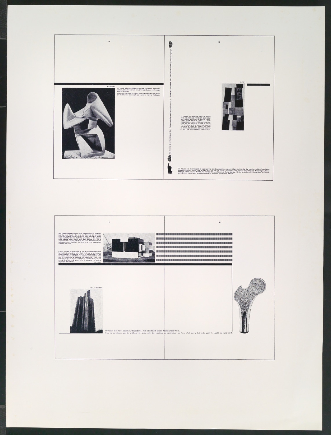 Klischeeabzüge, Probedrucke und Vorarbeiten für verschiedene Artikel und Abbildungen über El Lissitzky — Blatt 25