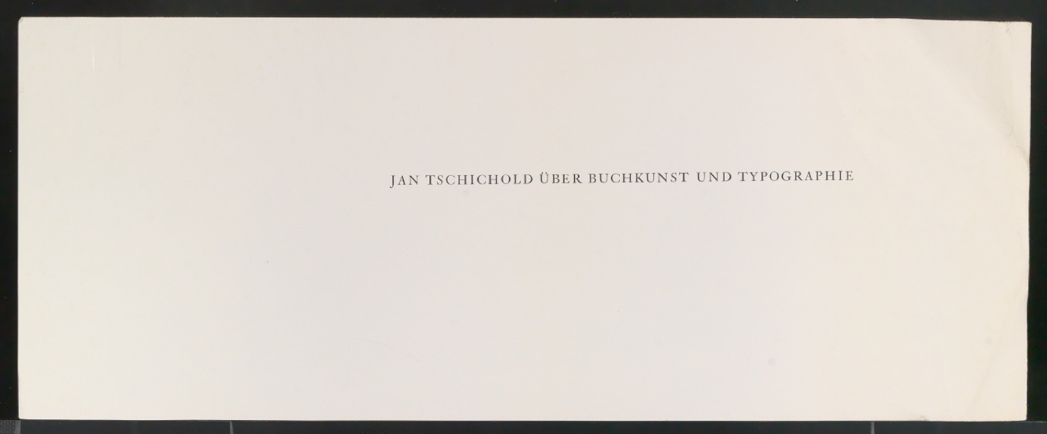 Notizen und Probedrucke von Titelzeile für Über Buchkunst und Typographie — Blatt 17