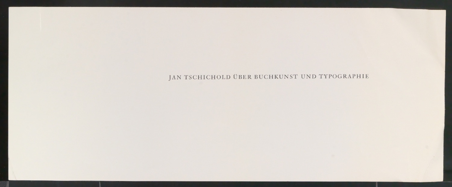 Notizen und Probedrucke von Titelzeile für Über Buchkunst und Typographie — Blatt 21