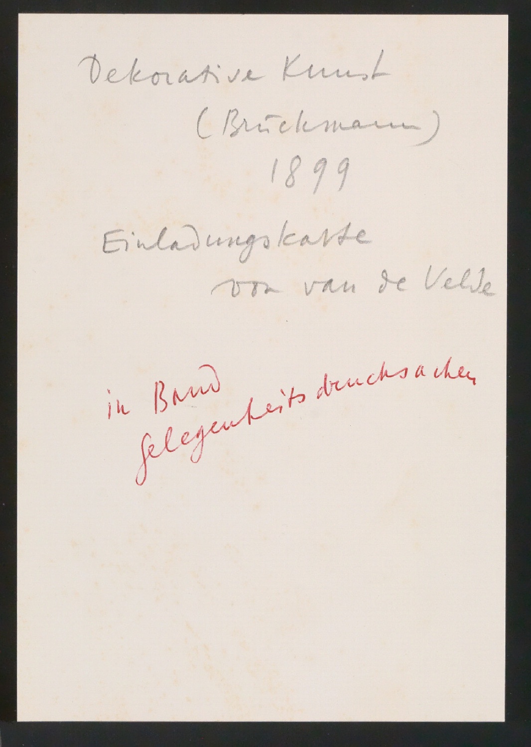 Notizen und montierte Reproduktionen historischer Gebrauchsgrafik als Vorlagen für Illustrationen von Gelegenheitsdrucksachen aus fünf Jahrhunderten — Blatt 11
