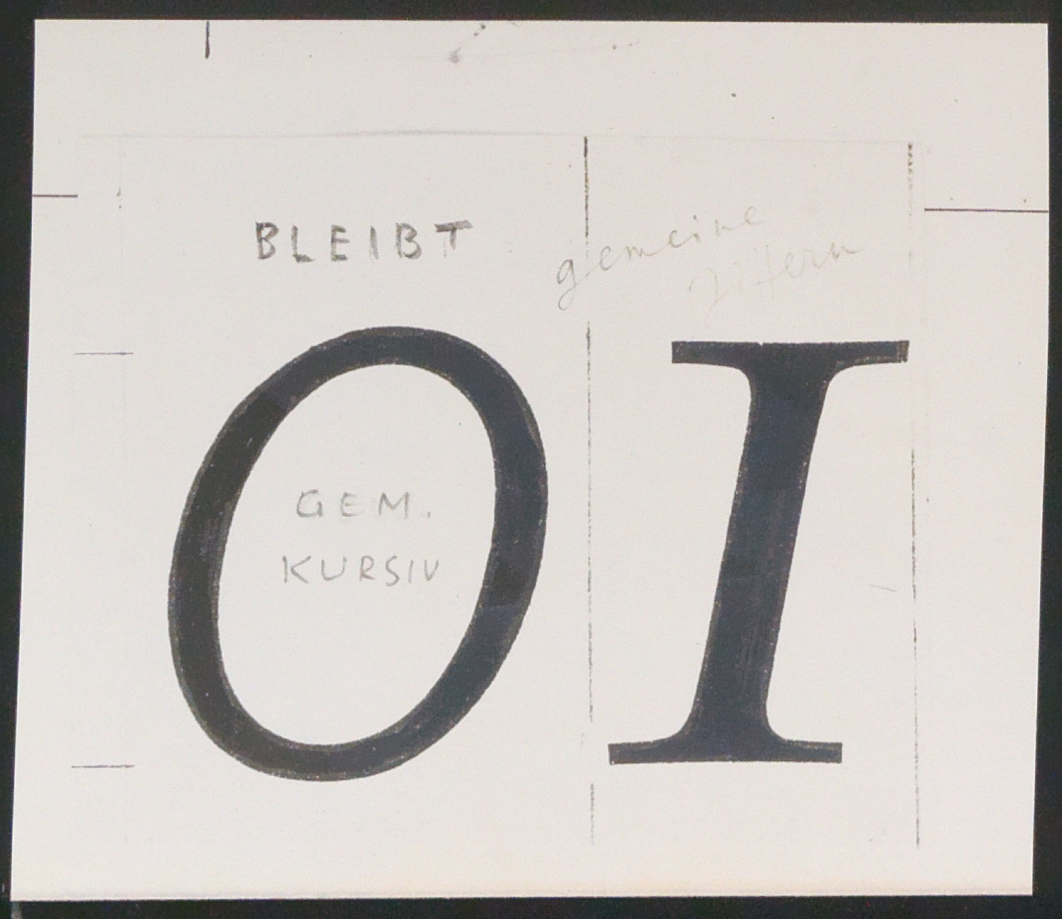 Fotokopien von kursiven Sabon-Entwürfen und montierte Ausschnitte aus Kopien — Blatt 43