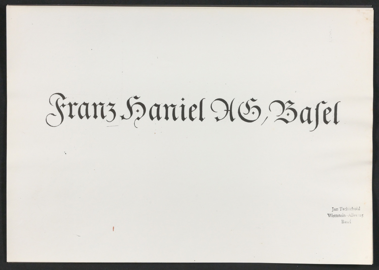 Fotokopien für einen Briefkopf für Franz Haniel AG — Blatt 1