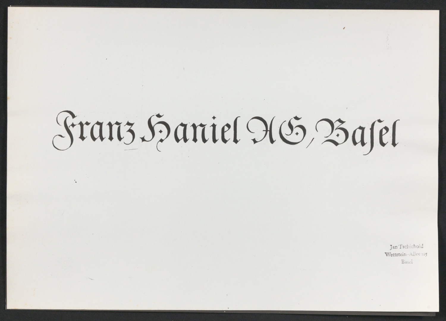 Fotokopien für einen Briefkopf für Franz Haniel AG — Blatt 3