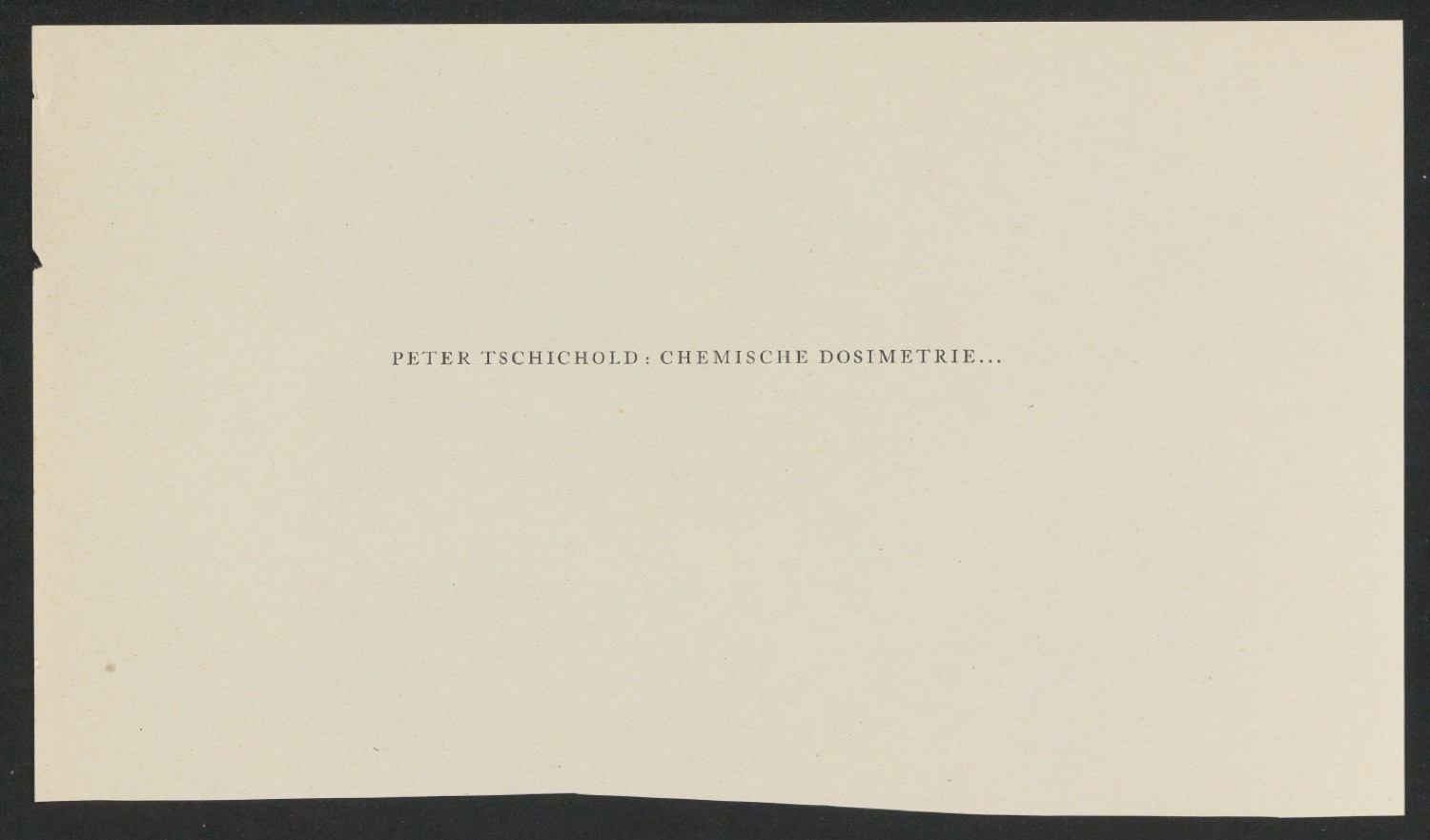 Korrekturfahnen und Probedrucke für Umschlag und Titelblatt der Dissertation von Peter Tschichold — Blatt 13