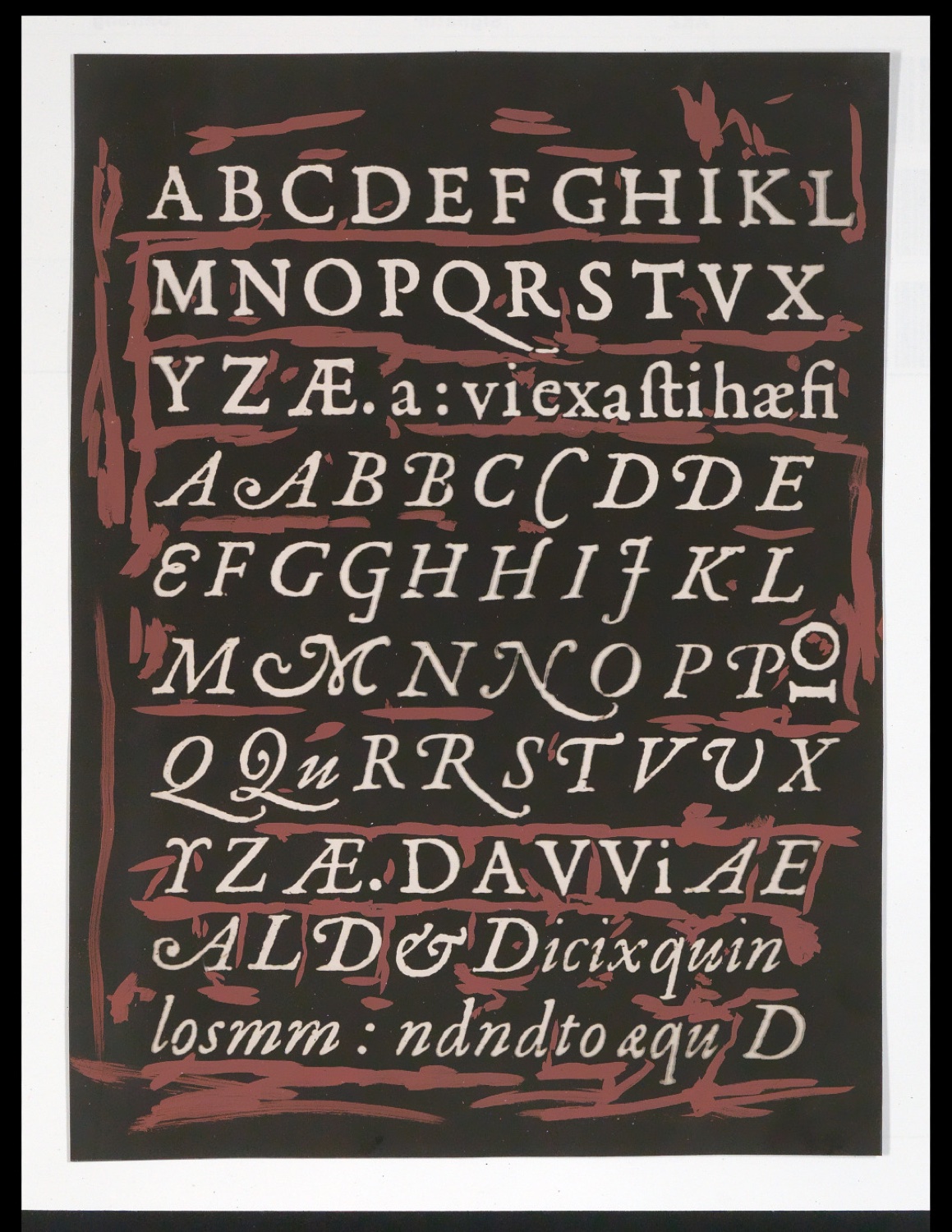 Notizen, Montierte Klischeevorlagen, Reproduktionsfotografien und Druckklischees zu Antiquaschriften — Blatt 17