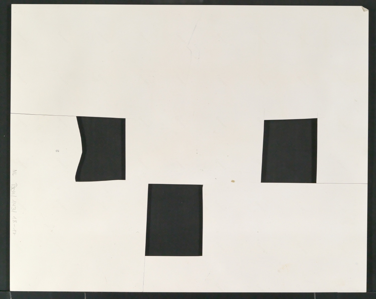 Notizen, Montierte Klischeevorlagen, Reproduktionsfotografien und Druckklischees zu Antiquaschriften — Blatt 36