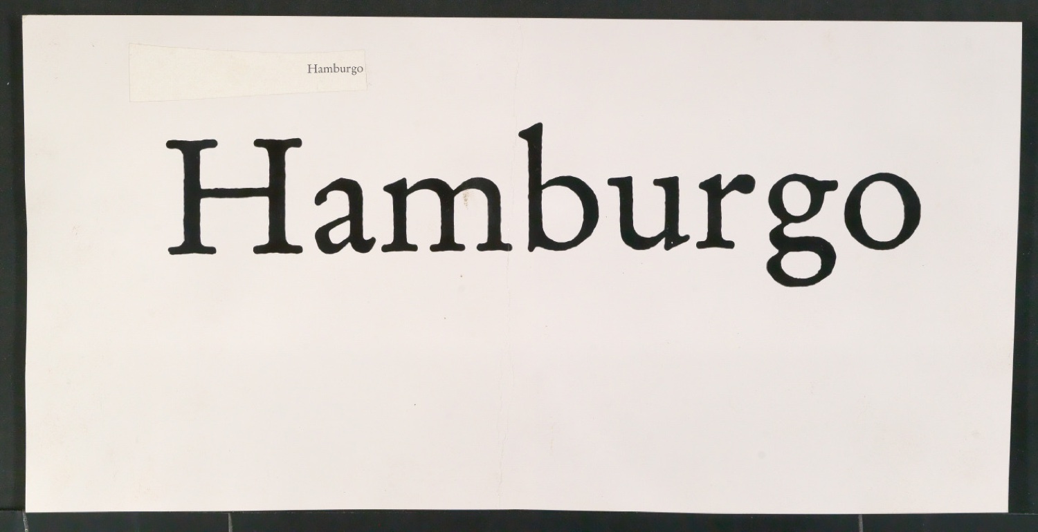 Montierte Klischeevorlage, Reproduktionsfotografien und Druckklischee zu Antiquaschriften — Blatt 15