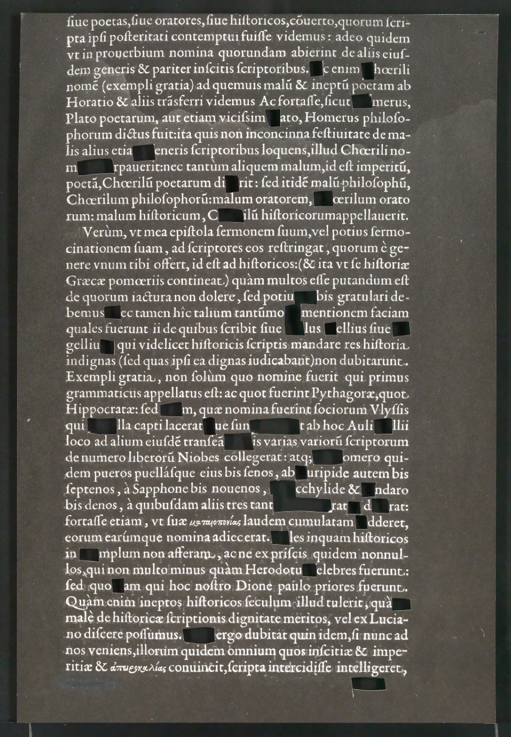 Montierte Klischeevorlage und Notizen für die Illustration einer Renaissance-Antiqua — Blatt 7