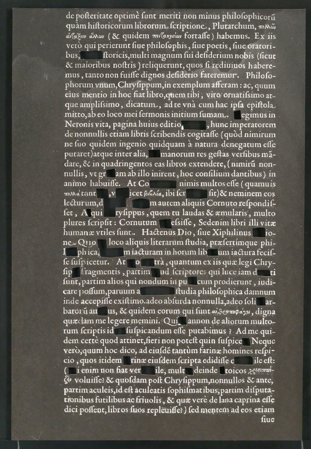 Montierte Klischeevorlage und Notizen für die Illustration einer Renaissance-Antiqua — Blatt 11