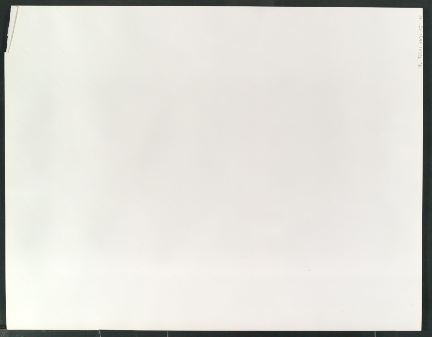 Montierte Klischeevorlage und Notizen für die Illustration einer Renaissance-Antiqua — Blatt 18