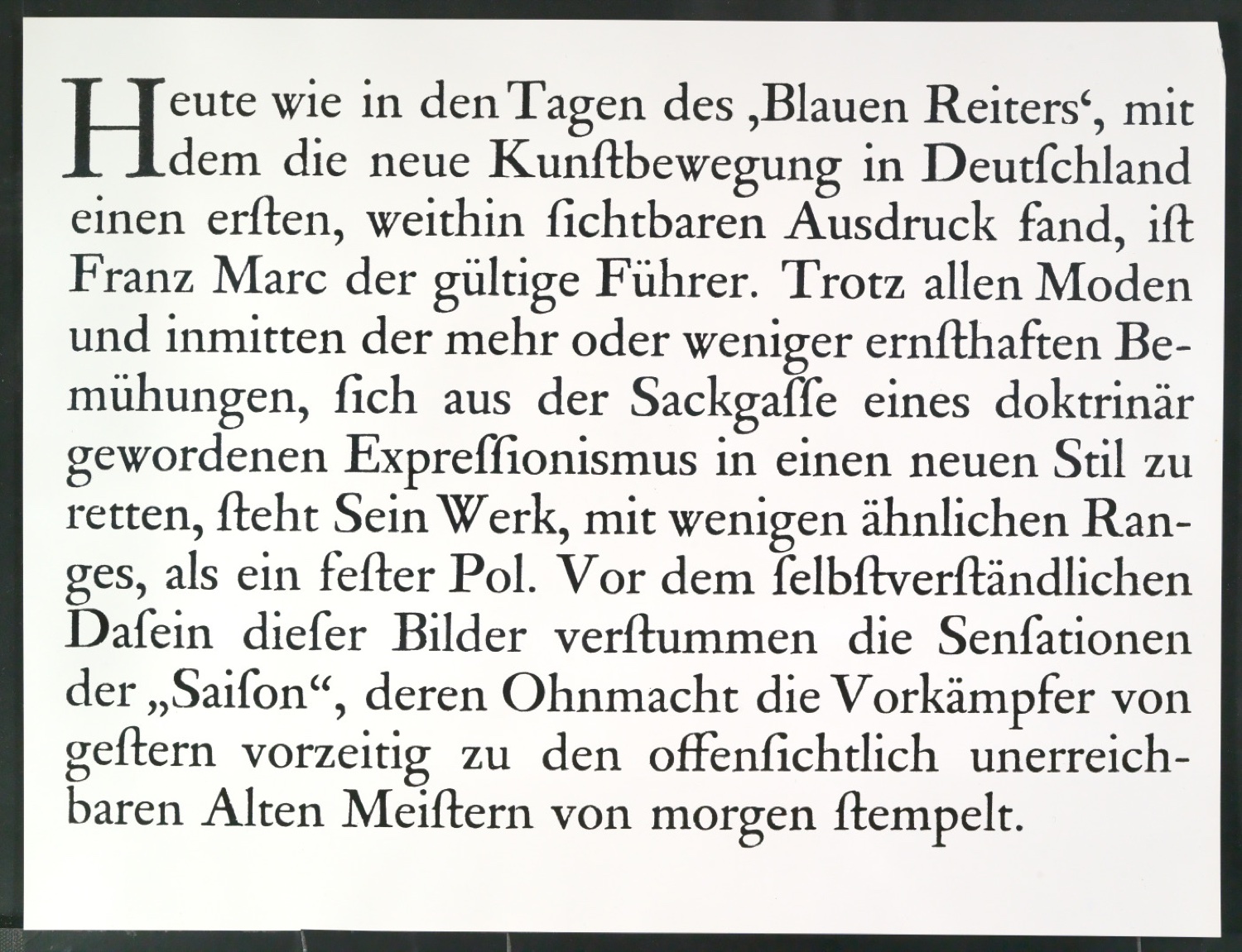 Montierte Klischeevorlage und Notizen für die Illustration einer Renaissance-Antiqua — Blatt 19